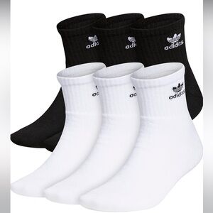 NEW ADIDAS original trefoil quarter pack of 6 socks multiple sizes